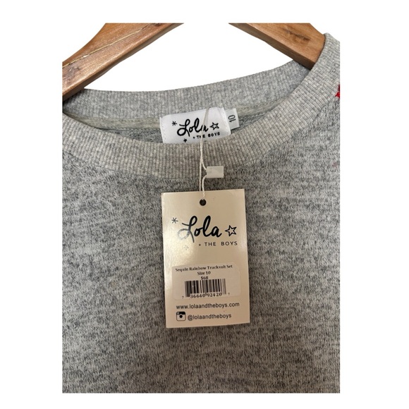 NWT Lola + the Boys Sequin Rainbow Sweater - Picture 4 of 4